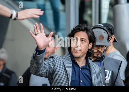 Mauro German Camoranesi durign der Serie A Fußball: Juventus vs Fiorentina. Juventus Turin gewann 2-1 bei der Allianz Stadion in Turin, Italien, 20. April 201 Stockfoto