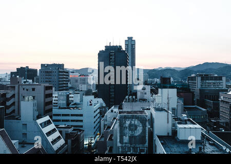 Blick auf Hiroshima City Center Stockfoto