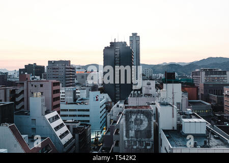 Blick auf Hiroshima City Center Stockfoto