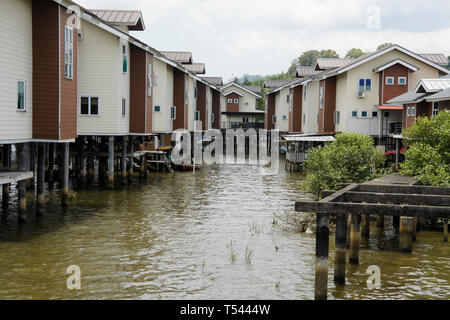 Kampong Ayer (Kampung) Wasser Dorf auf Brunei River, Bandar Seri Begawan, Sultanat Brunei Stockfoto