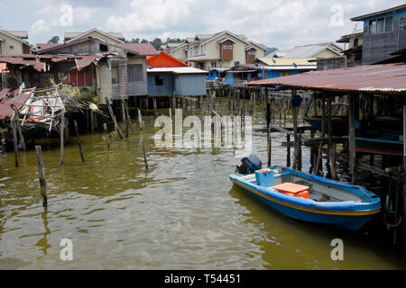 Kampong Ayer (Kampung) Wasser Dorf auf Brunei River, Bandar Seri Begawan, Sultanat Brunei Stockfoto