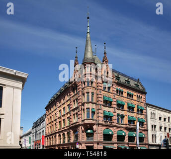 Karl Johans Gate in Oslo. Norwegen Stockfoto