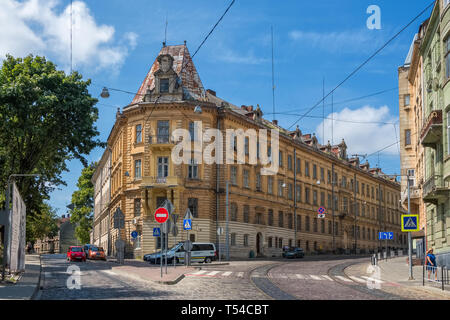 Lemberg, Ukraine - Juli 29, 2018: Nationale Erinnerung Museum Gefängnis auf dem Lacki-gefängnis Straße in Lemberg, Ukraine Stockfoto