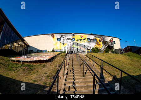 Venlo, Niederlande. 20 Apr, 2019. VENLO, VVV Venlo - De Graafschap, 20-04-2019 Fußball, niederländischen Eredivisie Saison 2018 - 2019, Covebo Stadion De Koel, Überblick über das Stadion Credit: Pro Schüsse/Alamy leben Nachrichten Stockfoto