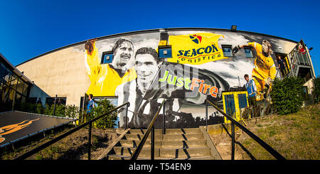 Venlo, Niederlande. 20 Apr, 2019. VENLO, VVV Venlo - De Graafschap, 20-04-2019 Fußball, niederländischen Eredivisie Saison 2018 - 2019, Covebo Stadion De Koel, Überblick über das Stadion Credit: Pro Schüsse/Alamy leben Nachrichten Stockfoto