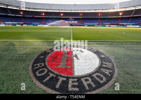 Rotterdam, Niederlande. 20 Apr, 2019. Rotterdam, Niederlande. 20 Apr, 2019. ROTTERDAM, 20-04-2019, Stadion De Kuip, niederländische Fußball, Eredivisie, Saison 2018/2019. Stadion Übersicht vor dem Match Feyenoord vs AZ Credit: Pro Schüsse/Alamy Live News Credit: Pro Schüsse/Alamy leben Nachrichten Stockfoto