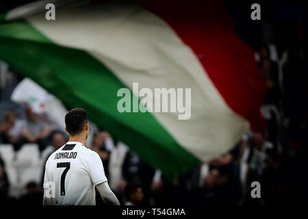 Turin, Italien. 20 Apr, 2019. Fußball, Serie A TIM Meisterschaft 2018-19 JUVENTUS VS FIORENTIN 2-1 im Bild: Credit: Unabhängige Fotoagentur/Alamy leben Nachrichten Stockfoto