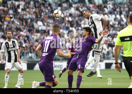 Turin, Italien. 20 Apr, 2019. Fußball, Serie A TIM Meisterschaft 2018-19 JUVENTUS VS FIORENTIN 2-1 im Bild: Credit: Unabhängige Fotoagentur/Alamy leben Nachrichten Stockfoto