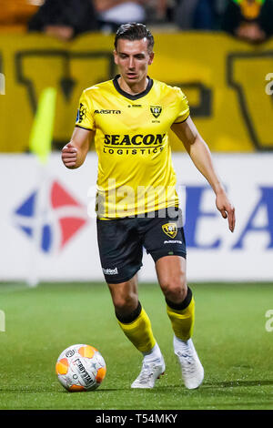 Venlo, Niederlande. 20 Apr, 2019. Fußball, niederländischen Eredivisie Saison 2018 - 2019, Covebo Stadion De Koel, VVV Venlo player Moreno Rutten Credit: Pro Schüsse/Alamy leben Nachrichten Stockfoto