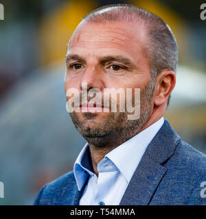 Venlo, Niederlande. 20 Apr, 2019. Fußball, niederländischen Eredivisie Saison 2018 - 2019, Covebo Stadion De Koel, VVV Venlo Trainer Maurice Steijn Credit: Pro Schüsse/Alamy leben Nachrichten Stockfoto