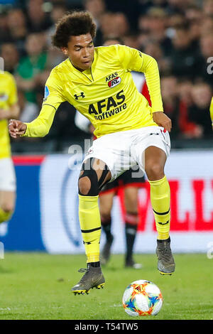 ROTTERDAM, 20-04-2019, Stadion De Kuip, niederländische Fußball, Eredivisie, Saison 2018 / 2019. AZ-player Calvin Stengs während der Match Feyenoord vs AZ Stockfoto