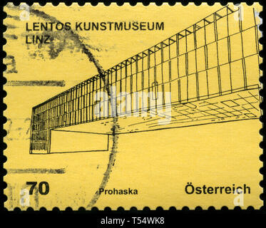 Briefmarke aus Österreich in der modernen Architektur in der Serie 2011 Stockfoto