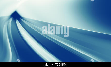 Blaues Leuchten blur Linien abstrakt Hintergrund. 3D-Rendering Stockfoto