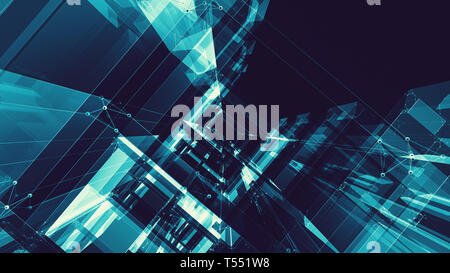 Glow blur Linien abstrakt Hintergrund. 3D-Rendering Stockfoto