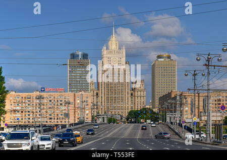 Moskau, Russland - Juli 21, 2018: Hauptgebäude des Ministeriums für Auswärtige Angelegenheiten der Russischen Föderation in Moskau, Russland. Stockfoto