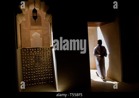 Jabreen oder Jibreen Castel. Omani Forts aus dem 17. Jahrhundert in der Nähe von Bahla in Al Dakhiyah governatorats Oman. Stockfoto