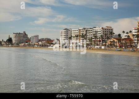 Waterfront in Larnaca. Zypern Stockfoto