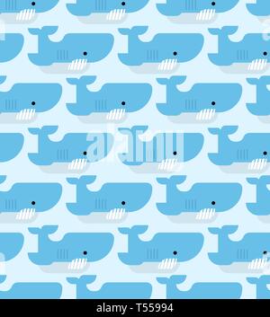 Shark Muster nahtlose Cartoon Stil. Unterwasser predator Hintergrund. Textur für Baby Tuch. Vector Illustration Stock Vektor