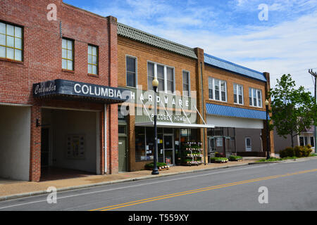 Einen Ruhigen Nachmittag in der Innenstadt von Columbia, einer kleinen Küstenstadt in North Carolina. Stockfoto