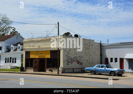 Einen Ruhigen Nachmittag in der Innenstadt von Columbia, einer kleinen Küstenstadt in North Carolina. Stockfoto