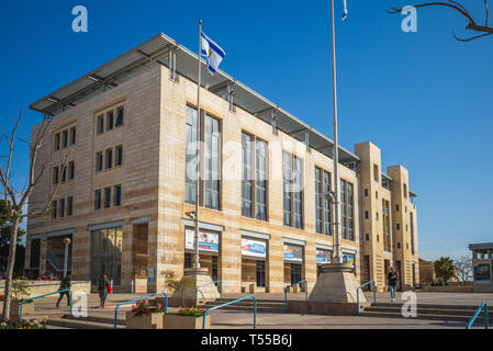 Jerusalem, Israel - 13. März 2019: Jerusalem Rathaus, Es ist ein Gebäudekomplex, in dem sich das Rathaus der Stadt Jerusalem in Safra Square, der gebaut war ich Stockfoto