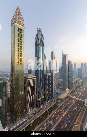 UAE, Dubai, Scheich Zayed Road Stockfoto