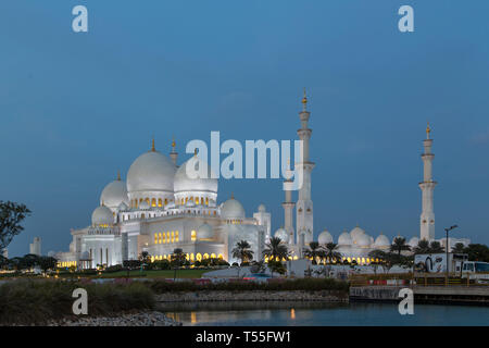 Vae, Abu Dhabi, Sheikh Zayed Grand Moschee Stockfoto