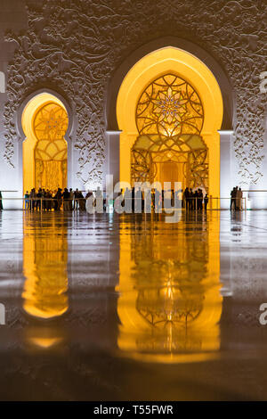 Vae, Abu Dhabi, Sheikh Zayed Grand Moschee Stockfoto