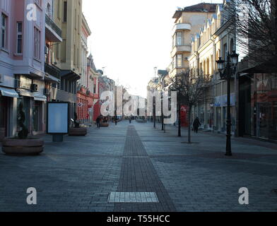 Eine Straße in Plovdiv, Bulgarien Stockfoto