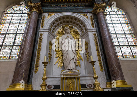 PARIS, Frankreich, 15. MÄRZ 2014: Interieur und architektonischen Details von Saint-Paul Kirche Saint-Louis, 15. März 2014 in Paris, Frankreich. Stockfoto