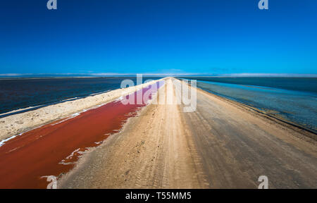 Salinen in Walvis Bay, Namibia, Afrika Stockfoto