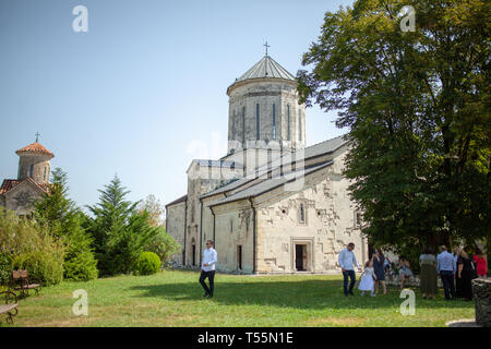 Georgien, Martvili, 01. September 2018 Kloster ist ein Georgianisches Klosteranlage. Martvili-Chkondidi Kathedrale. Stockfoto