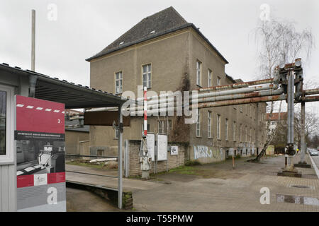 Gebäude in der Stasi HQ Gebäude komplex, Hohenschonhausen, Berlin, Deutschland. Stockfoto