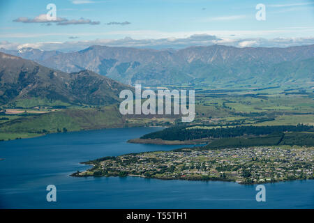 Berge von Lake Wanaka in Neuseeland Stockfoto