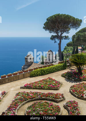 Garten der Villa Rufolo in Ravello, Amalfi Küste, Italien Stockfoto