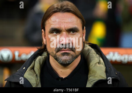 Manager von Norwich City, Daniel Farke - Norwich City v Sheffield Mittwoch, Sky Bet Meisterschaft, Carrow Road, Norwich - 19. April 2019 Editorial Uns Stockfoto