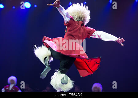 Belarus, Gomel, 27. Februar 2018. Konzertsaal. Rede des Nationalen Georgischen Ballett Sukhishvili Stockfoto