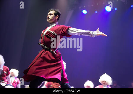 Belarus, Gomel, 27. Februar 2018. Konzertsaal. Rede des Nationalen Georgischen Ballett Sukhishvili Stockfoto