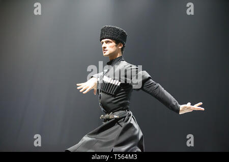 Belarus, Gomel, 27. Februar 2018. Konzertsaal. Rede des Nationalen Georgischen Ballett Sukhishvili Stockfoto