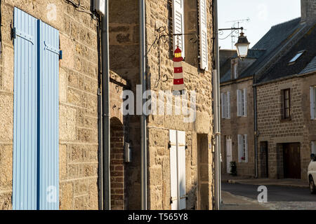 Barfleur, Frankreich - 29 August 2018: Street View in Barfleur, Dies ist eines der schönsten Dörfer in Frankreich Stockfoto