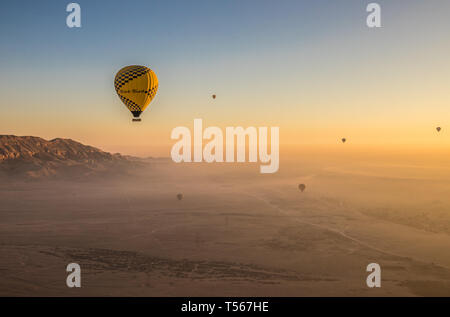 Ballonfahrt von Luxor Ägypten Stockfoto