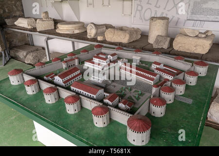 Gamzigrad, Serbien - April 09, 2019: Felix Romuliana Gamzigrad ist eine archäologische Stätte in der Nähe. Zaječar den historisch berühmten römischen Palast von Felix R Stockfoto