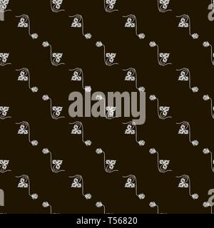 Vektor Scute nahtlose Muster mit grauen Blätter 10 eps Stock Vektor