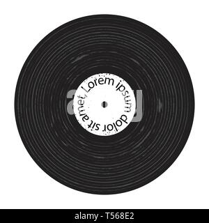 Vinyl Grunge Platte Stock Vektor