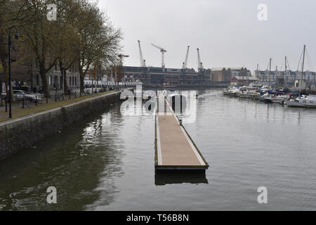 Frühling in den Hafen von Bristol Stockfoto