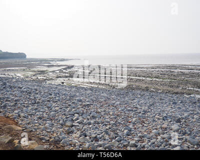 Kilve, Somerset, UK. 18. Apr 2019. Kilve Strand an der Jurassic Coast, in der Nähe von watchet Stockfoto