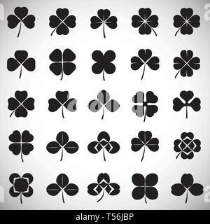 Clover Symbole auf dem weißen Hintergrund für Grafik- und Webdesign. Einfachen Vektor unterzeichnen. Internet Konzept Symbol für Website Taste oder mobile App. Stock Vektor