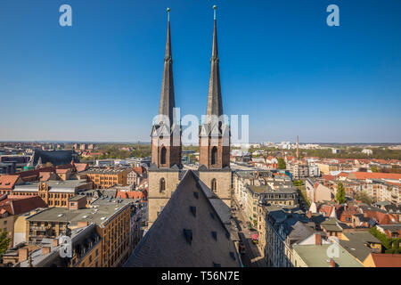 Alte Kirche von Halle Saale in Deutschland Stockfoto