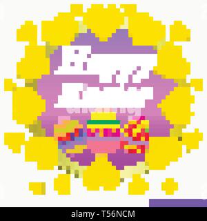 Heller Hintergrund Frohe Ostern. Bunte Frohe Ostern Grußkarte. Ostern Abbildung mit Kalligrafischen Gruß. Stock Vektor