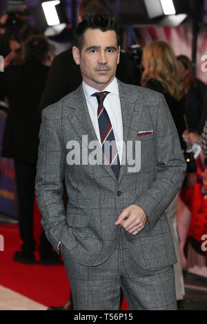 Die Europäische Premiere von 'Dumbo' im Curzon Mayfair - Ankunft mit: Colin Farrell, Wo: London, Vereinigtes Königreich, wenn: 21 Mar 2019 Credit: Mario Mitsis/WENN.com Stockfoto